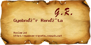 Gyebnár Renáta névjegykártya